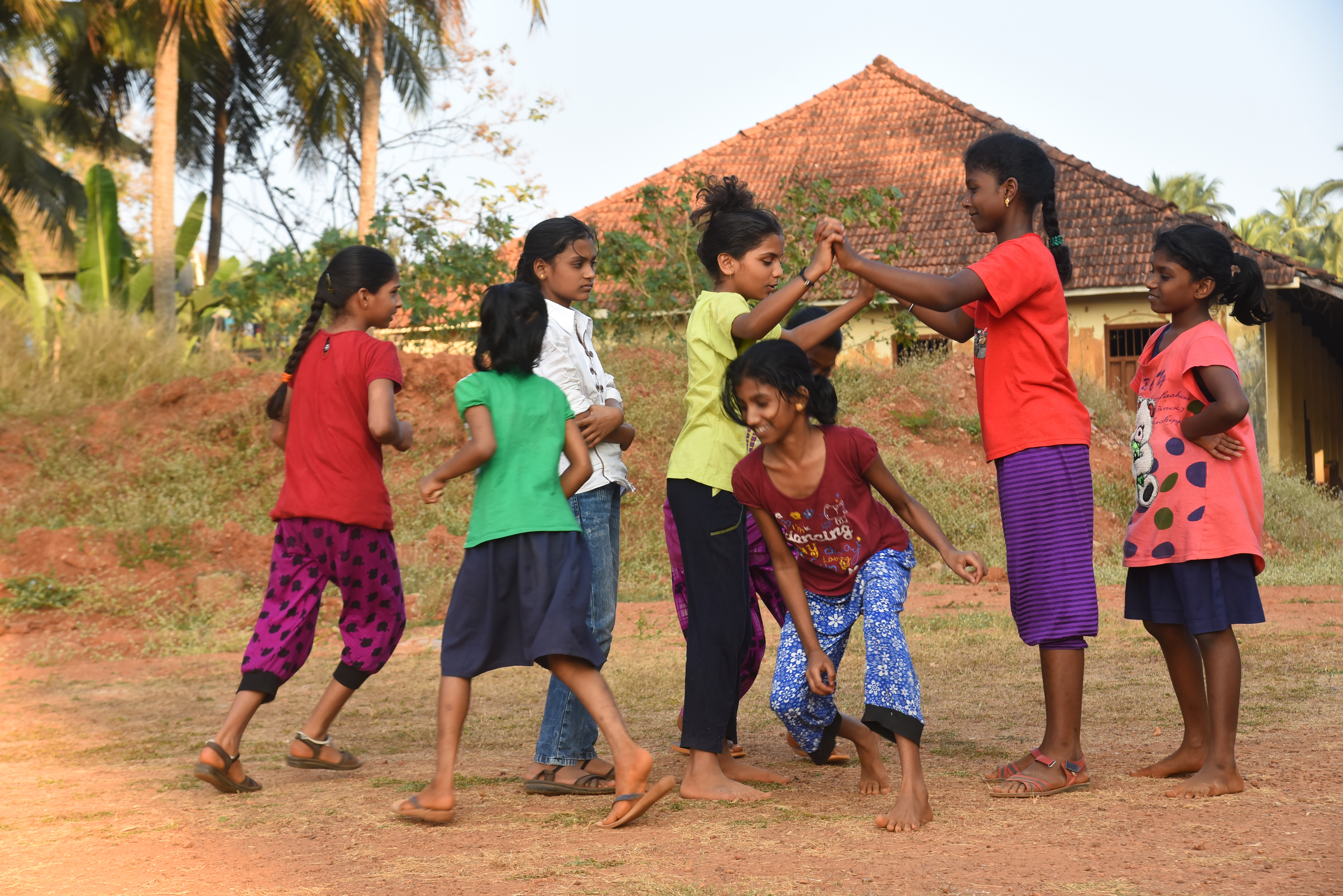 Girls playing