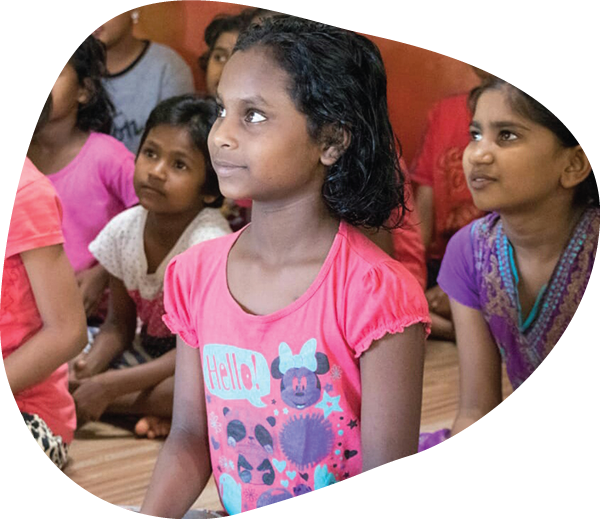 Girls listening to lecture 